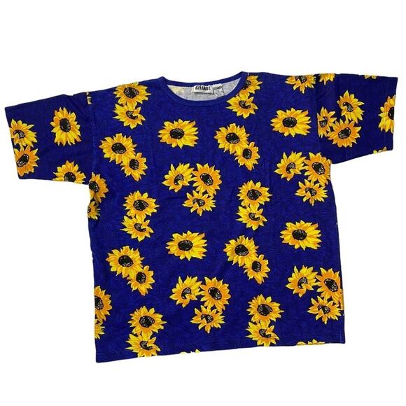 Gitano Medium Sunflower Vintage 3 Piece Set Short Shirt Long & Short Sleeve - Picture 9 of 11